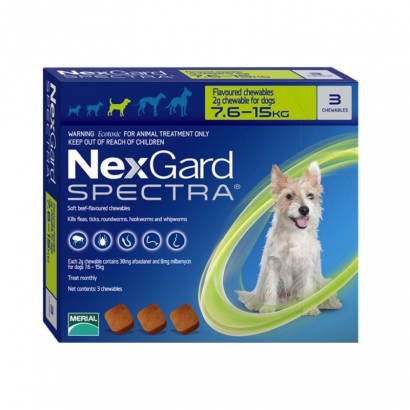 NEXGARD SPECTRA 7.5-15 KG 3CDS
